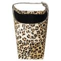 Leopard Print Leather Basket